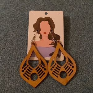 Lightweight beautiful light colored laser cut earrings